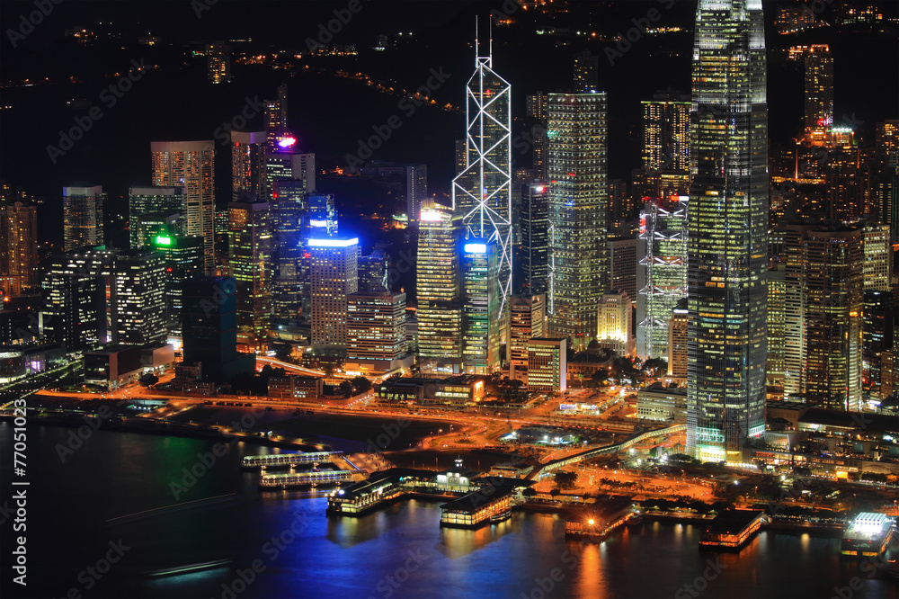 Obraz premium Hong Kong night view