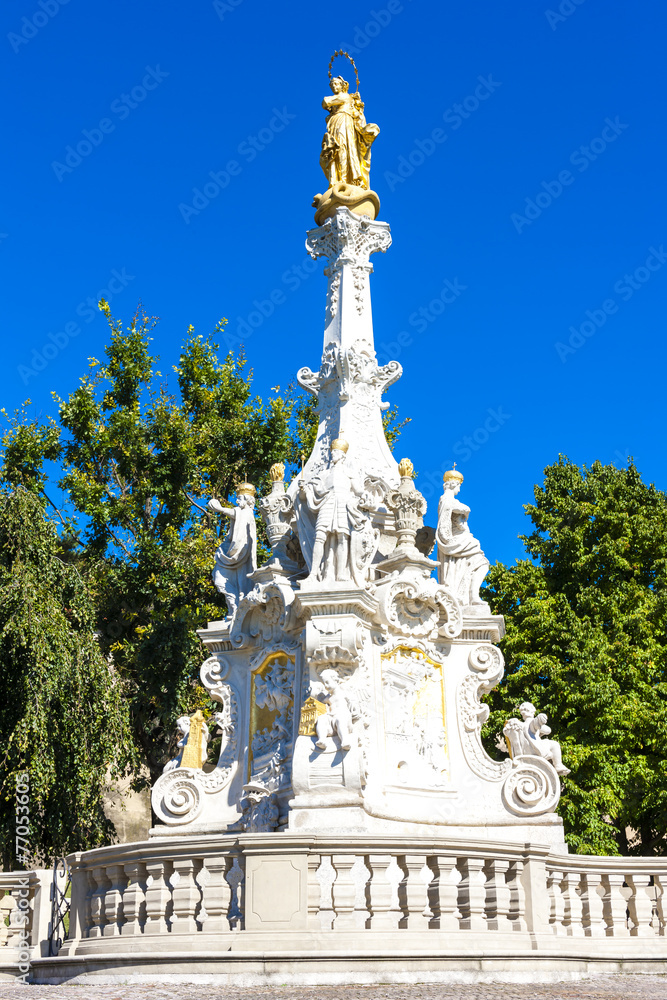 the plague column in Nitra, Slovakia