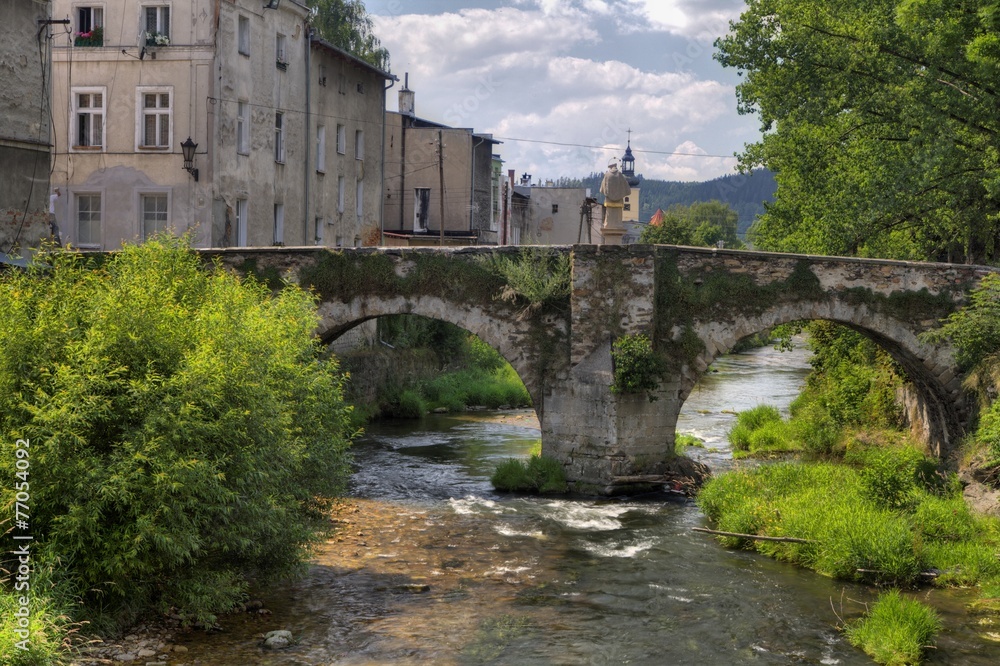 Obraz premium old bridge in Ladek Zdroj, Poland