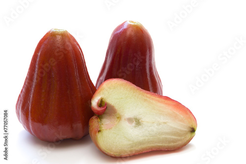 Rose apple isolated on white background photo