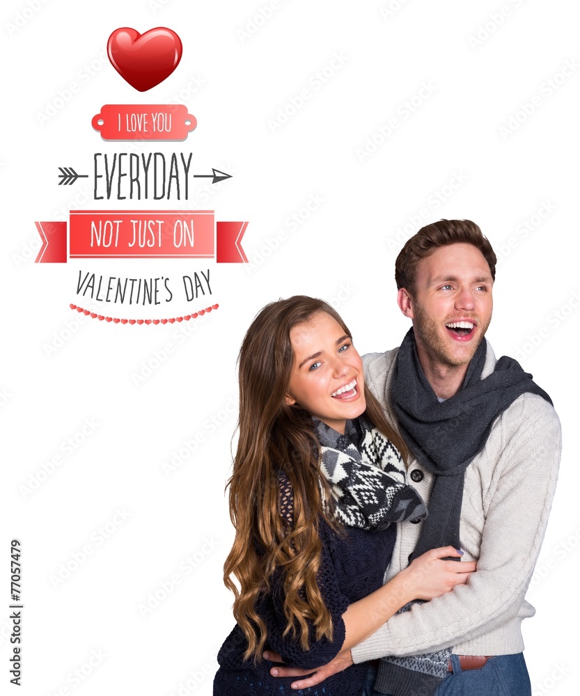 Composite image of cute valentines couple Composite image of cute valentines couple