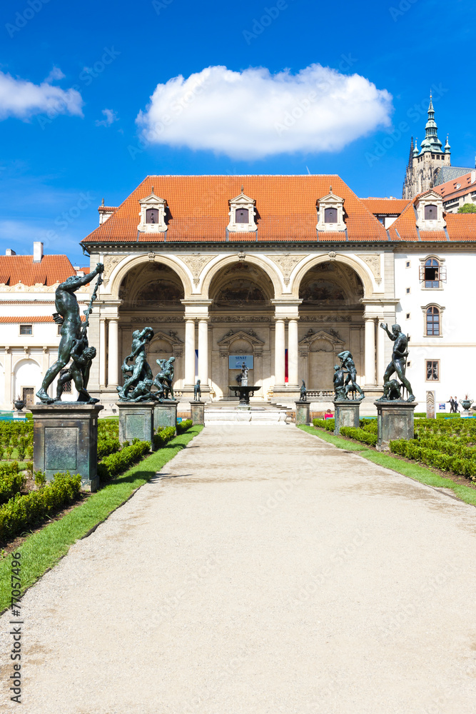 Valdstejnska Garden and Prague Castle, Prague, Czech Republic