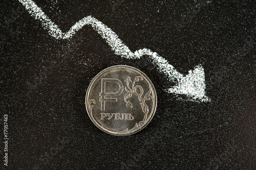 the ruble against the background of the graph reduction