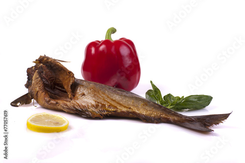 Canvas Print Smoked cod saithe