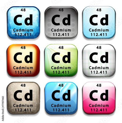 An icon showing the element Cadmium