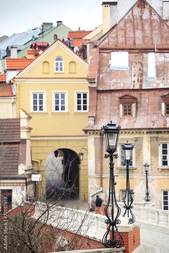 Lublin city center, Poland - obrazy, fototapety, plakaty 