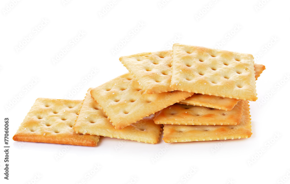 Cracker isolated on white background Cracker isolated on white background