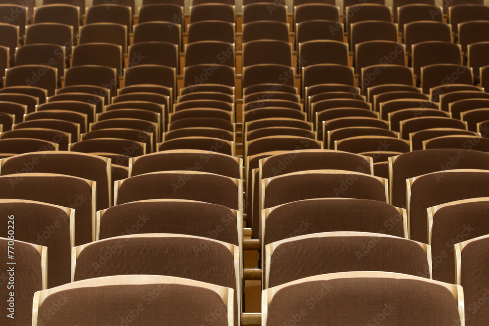 Naklejka premium Rows of seats in the auditorium