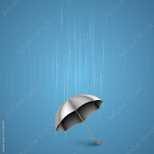 Umbrella with heavy rain