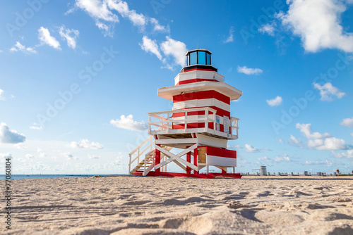 Lifeguard Tower in South Beach, Miami Beach, Florida