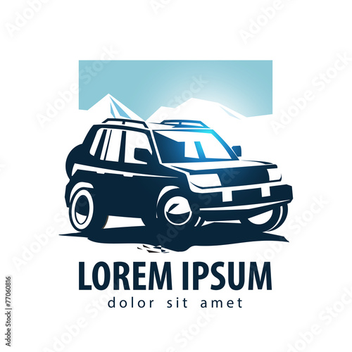 car vector logo design template. SUV or  transport icon.