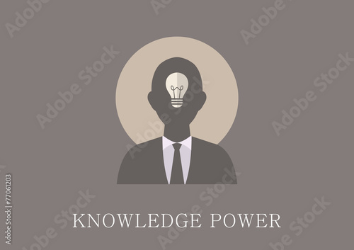 Modern and classic design knowledge power concept
