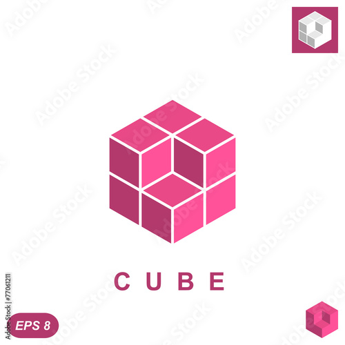 Cube isomatric logo concept