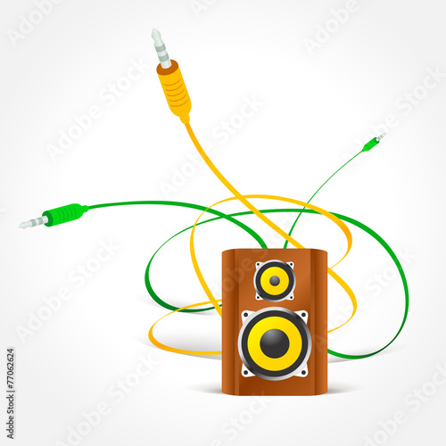 sound audio speaker cable connector curve