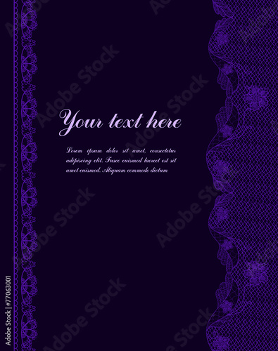violet vintage lacy border