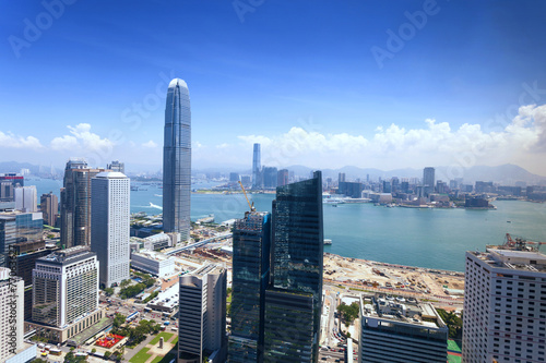Photography skyline,cityscape of modern city hong kong.