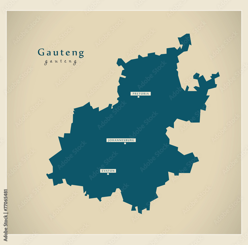 Modern Map - Gauteng ZA