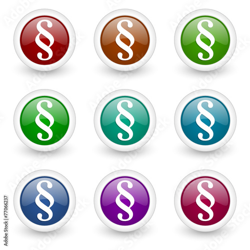 paragraph web icons vector set