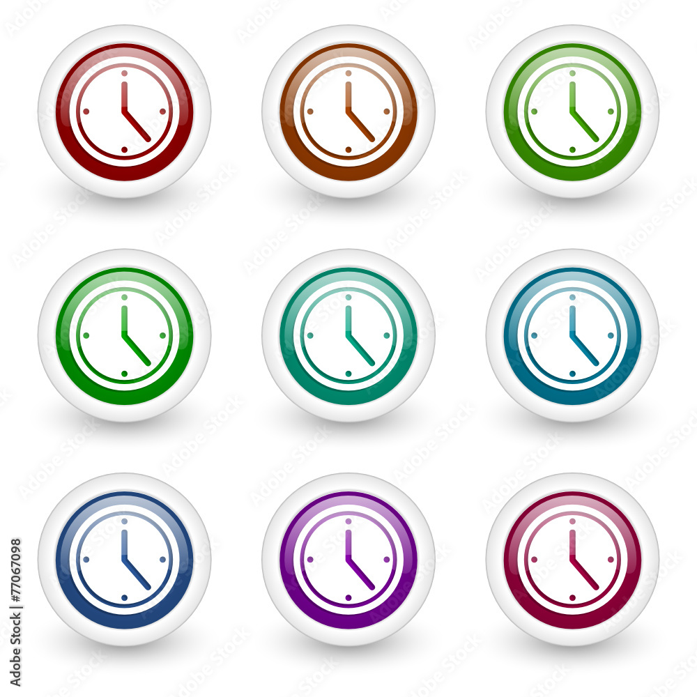 time web icons vector set time web icons vector set