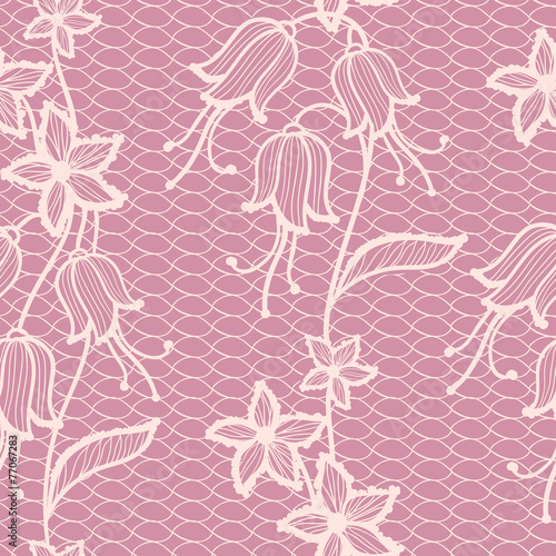 Flower lacy seamless background