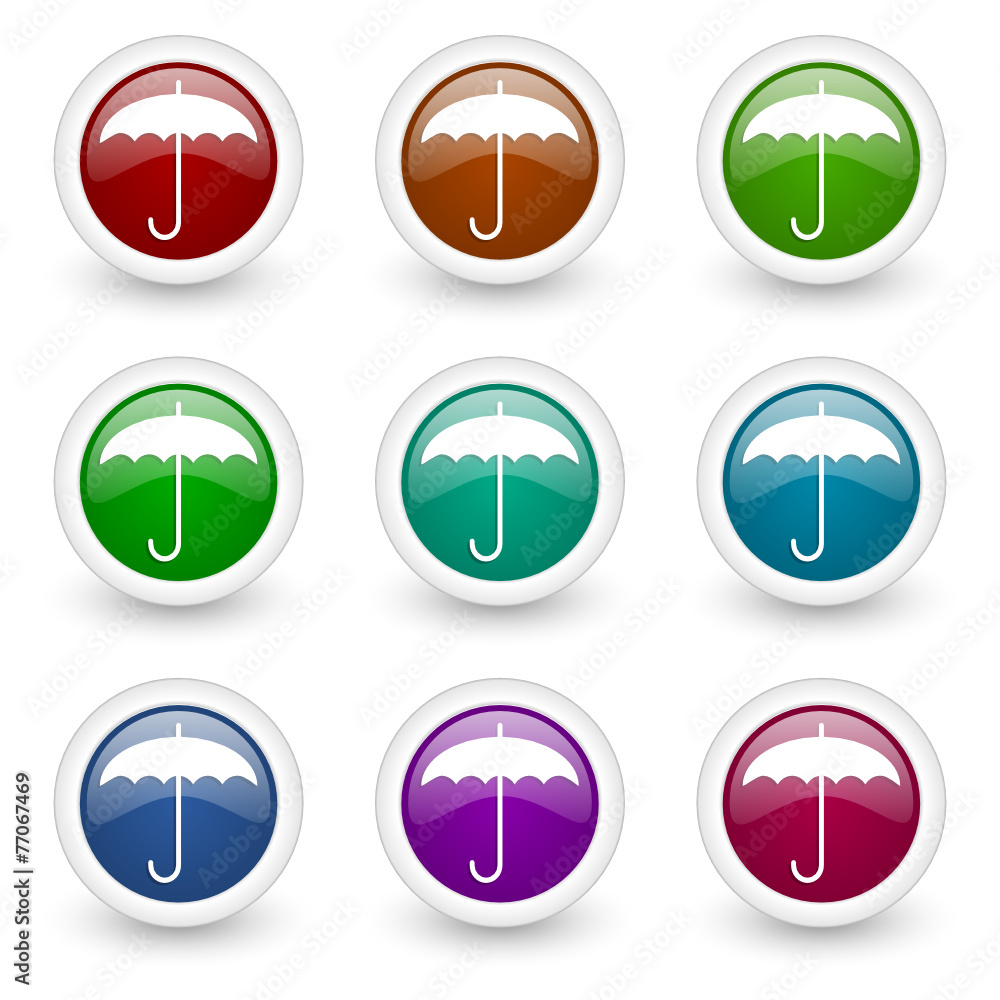 umbrella web icons vector set umbrella web icons vector set