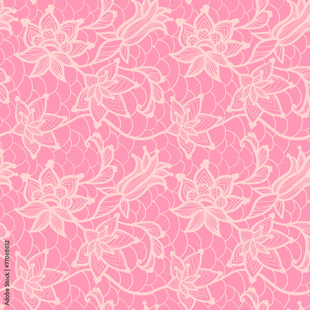 Flower lacy seamless background