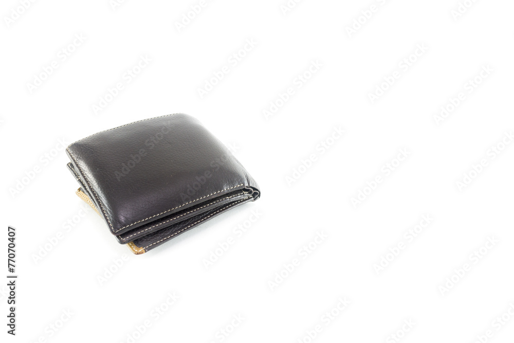 Brown wallet isolated on white