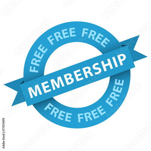 "Free Membership" stamp (vector sign up now register)