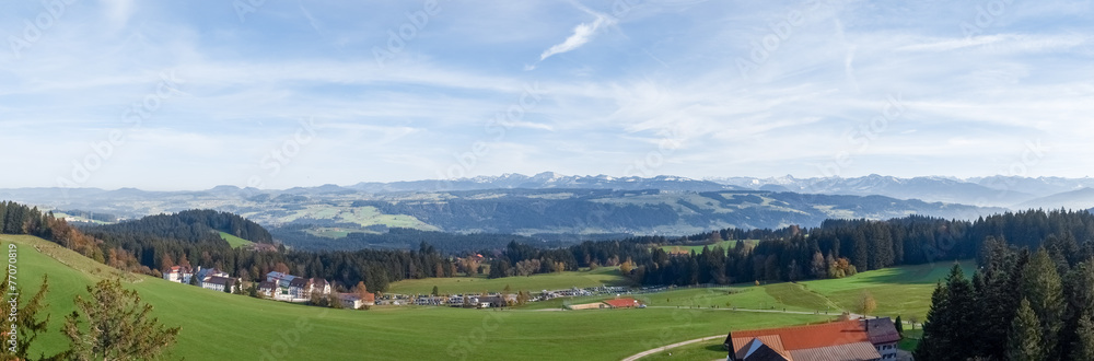 panoramic view of the Alps