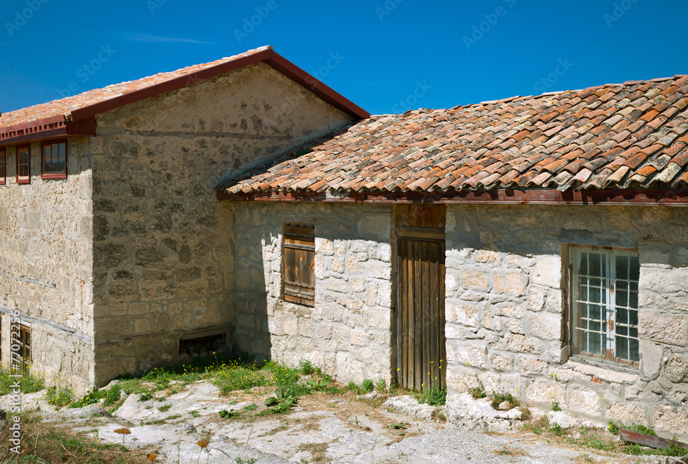 ancient stone house tile roof ancient stone house tile roof