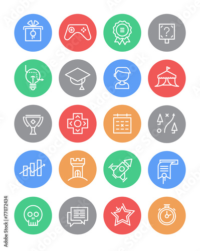 Set of Gamification Icons