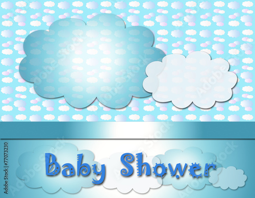 Cute boy baby shower