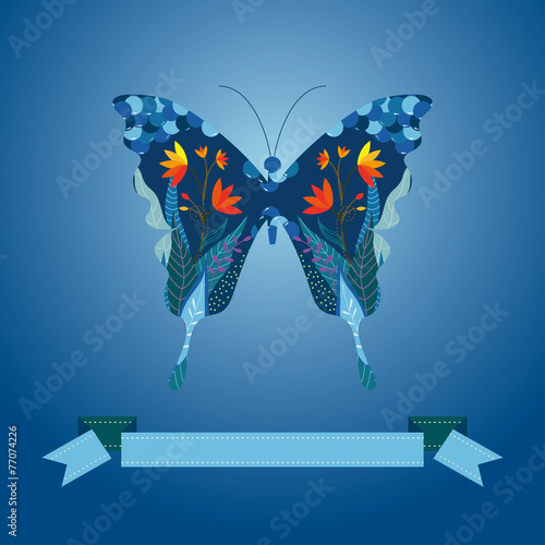 butterfly and flower card