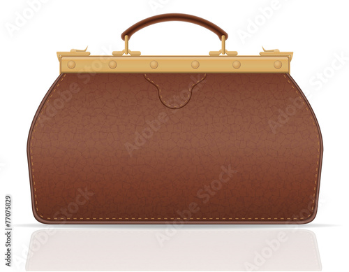 Slika na platnu leather valise travel with constipation vector illustration