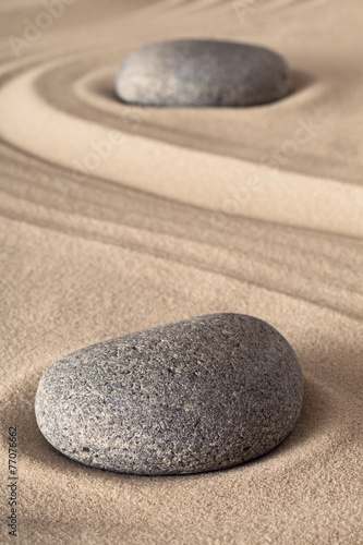 zen garden meditation stone