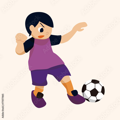 Sport soccer player theme elements vector,eps