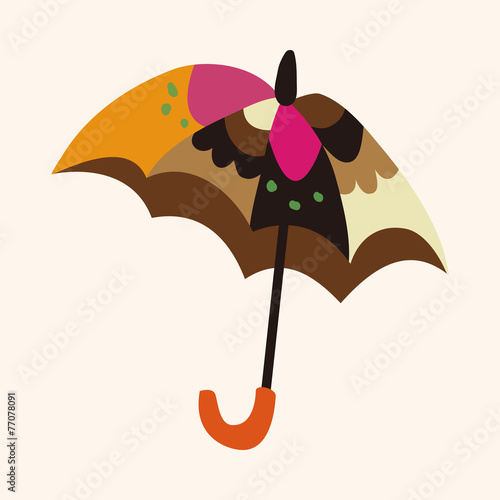 Umbrella theme elemets vector,eps
