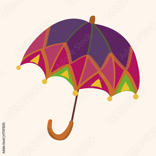 Umbrella theme elemets vector,eps