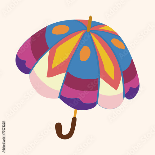 Umbrella theme elemets vector,eps