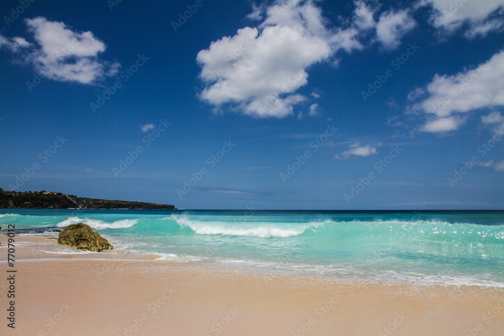 Beautiful and empty Dreamland beach-Bali,Indonesia