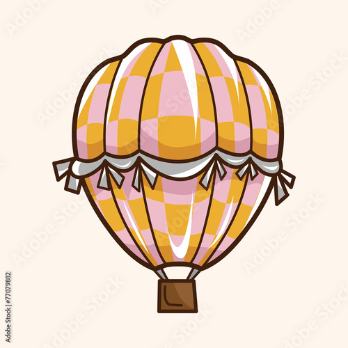 style hot air ballon theme elements vector,eps