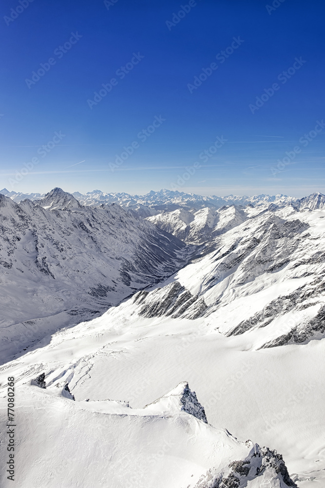 Swiss alpine Jungfrau region landscape