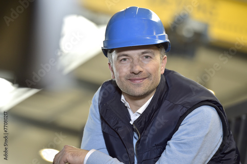 Portrait of supervisor in industrial factory © goodluz