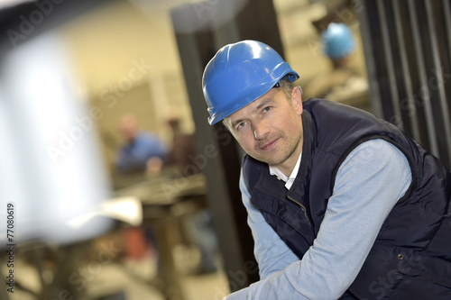 Portrait of supervisor in industrial factory