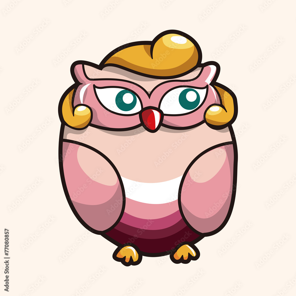 owl cartoon theme elements vector,eps