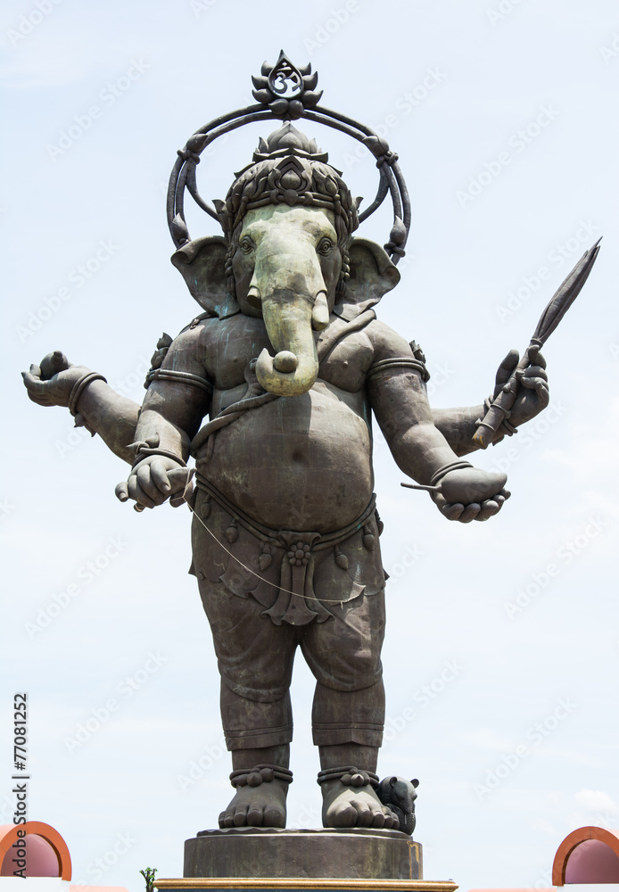 big image of Ganesha statue in standing action in thailand