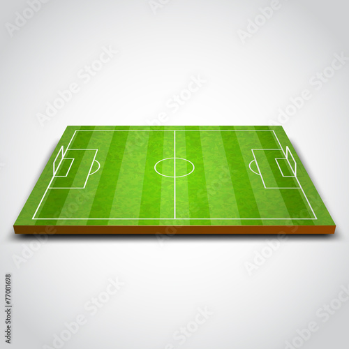 Clear green football or soccer field
