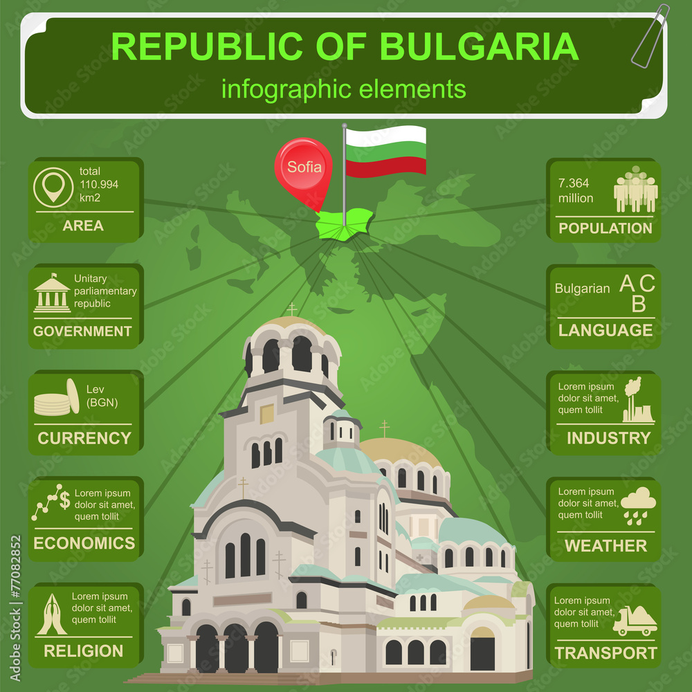 Bulgaria  infographics, statistical data, sights