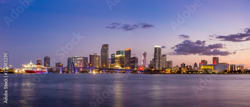 Miami city skyline panorama at twilight © f11photo