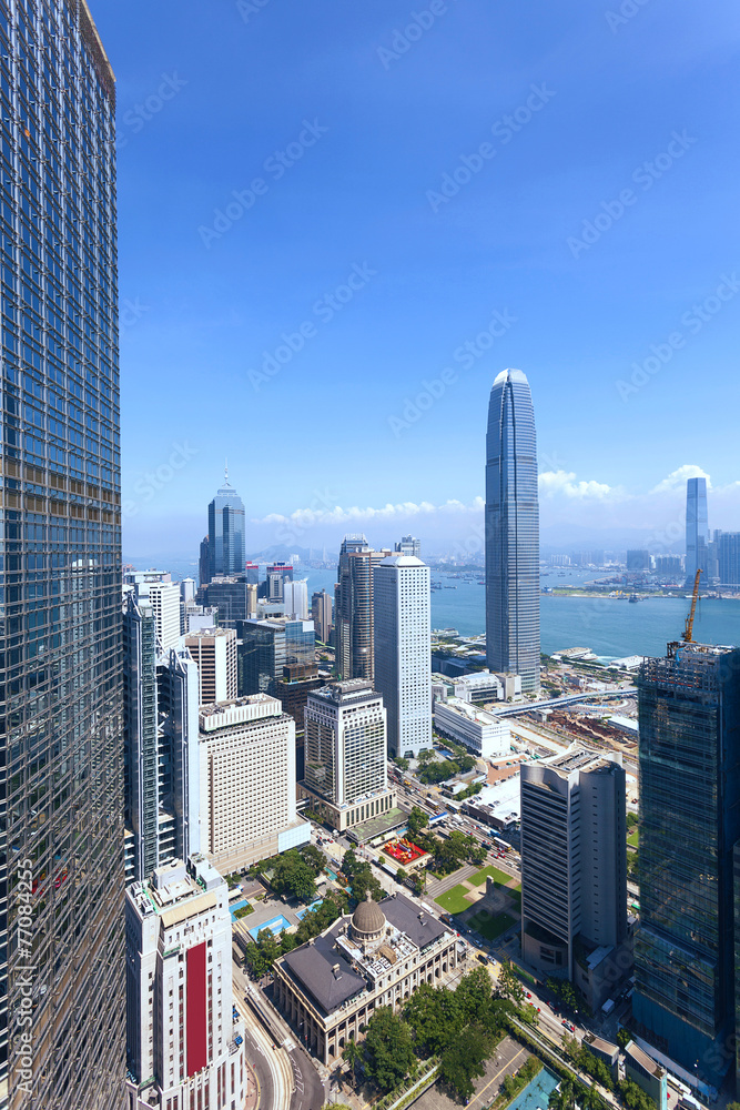Fototapeta premium skyline,cityscape of modern city hong kong.